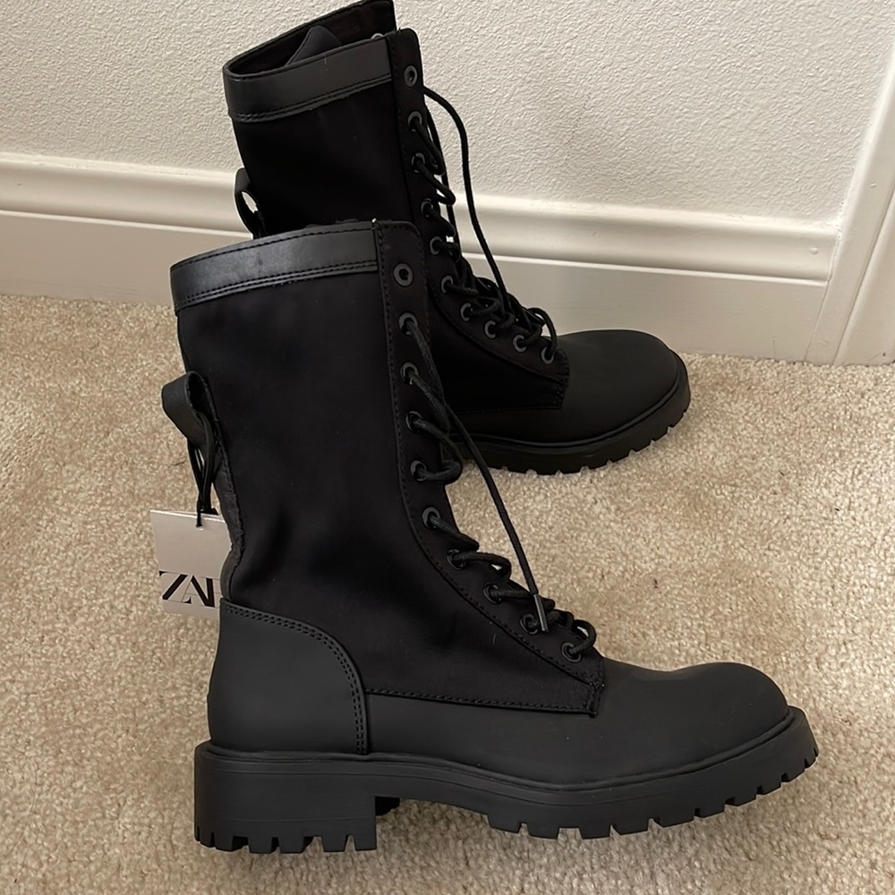 NWT Zara combat boot